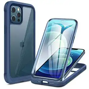 iPhone-12-Hülle Miracase 360 Grad Hülle, mit Displayschutzfolie
