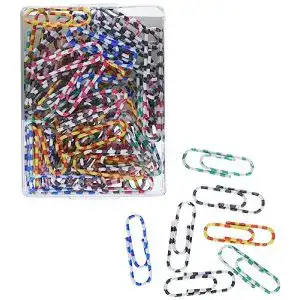 Büroklammern TSI 48019 28 mm, 100-er Packung, farbig gestreift