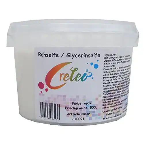 Rohseife Creleo Glycerinseife – opak 1kg (2x500g) im Eimer