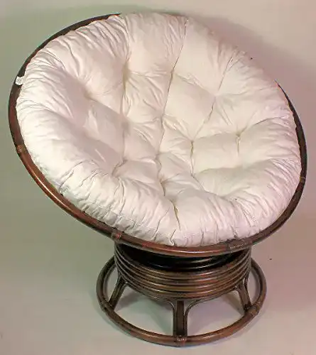 Papasansessel Rattani Rattan Papasan Drehsessel inkl. Polster