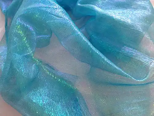 Organza-Stoff Mc-Stoff MULTICOLOR Effekt Organza türkis blau