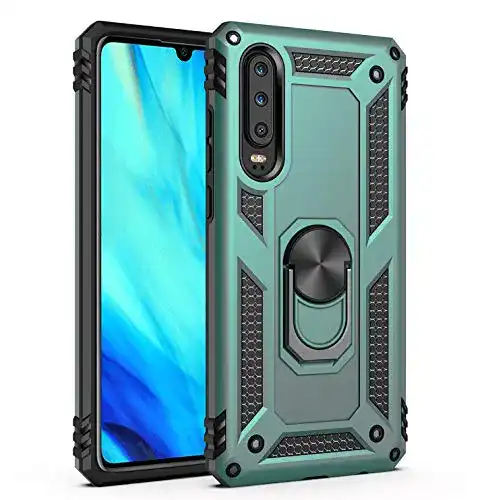 Huawei-P30-Hülle AFARER, Militärische Handyhülle Jade Green