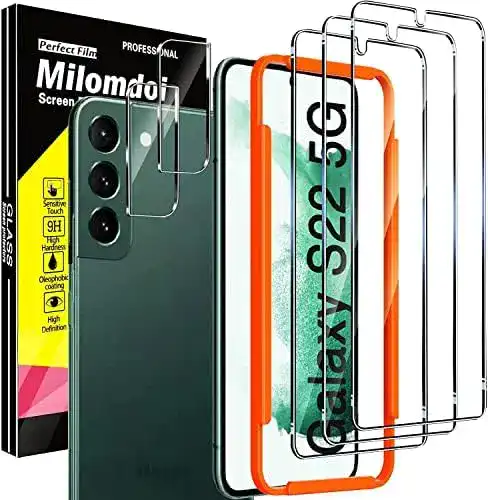 Samsung-Galaxy-S22-Panzerglas Milomdoi, 3 Stück 9H Folie