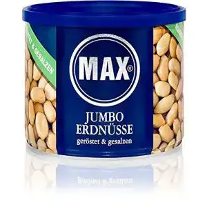 Gesalzene Erdnüsse Max JUMBO ERDNÜSSE geröstet & gesalzen