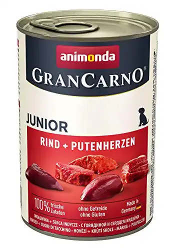 Hundefutter animonda GranCarno Junior, Rind + Putenherzen