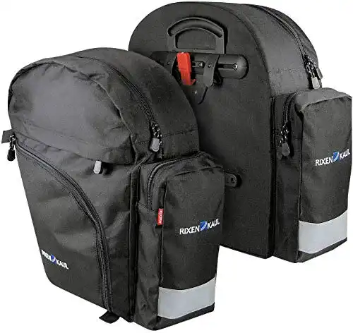 Gepäckträgertasche KLICKfix Fahrradtasche Backpack, schwarz, M