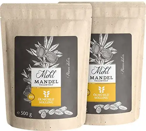 Mandelmehl Ölmühle Solling Bio feingemahlen, teilentölt, 2x500g