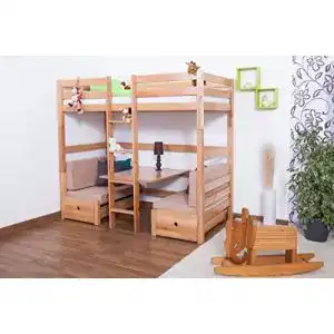 Hochbett mit Schreibtisch Steiner Shopping, Tim, umbaubar