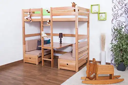 Hochbett mit Schreibtisch Steiner Shopping, Tim, umbaubar