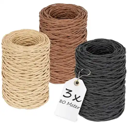 Papierdraht ECENCE 3X Blumenbindedraht Set, Basteldraht für DIY