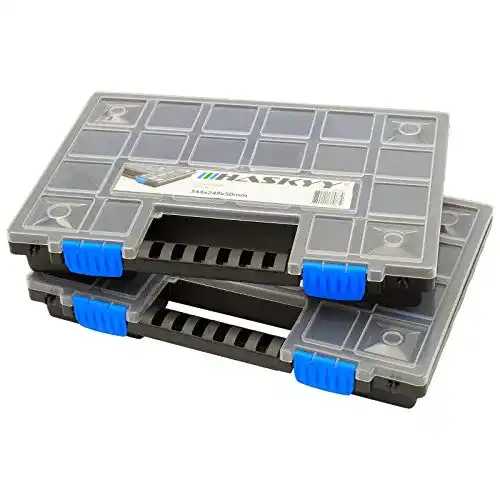 Sortimentskasten Haskyy 2x XL Organizer Sortierbox stapelbar