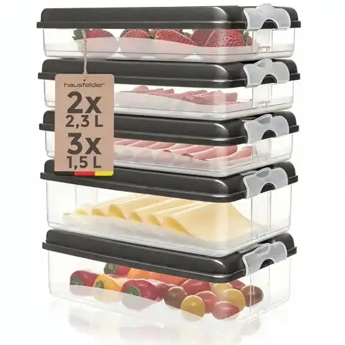 Aufschnittbox Hausfelder Organizer Set, stapelbar mit Deckel