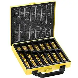 Titan-Bohrer Topec Metallbohrer Set, 108-teilige HSS Bohrer