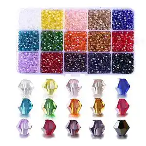Glasperlen FANGZHIDI für Armbänder, 2 mm, Doppelkegel, 4500 Stück