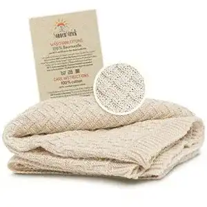 Babydecke Sonnenstrick 3009002 Strickdecke, Bio Baumwolle