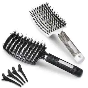 Haarbürste-Wildschweinborsten Lictin 2 PCS Haarbürste