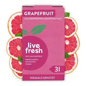 Grapefruitsaft LiveFresh Frisch & Kaltgepresster 3 Liter Box