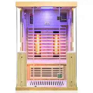 Infrarotkabine Dewello KINGSTON 130cm x 105cm, Hemlock Holz