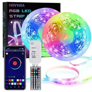 LED-Strip HOVVIDA LED Strip, 15M Bluetooth, RGB 5050 12V