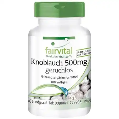Knoblauch-Kapseln fairvital, Kapseln 500mg, 100 Softgels