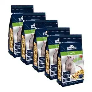 Rattenfutter Dehner Premium Nagerfutter, 5 x 750 g