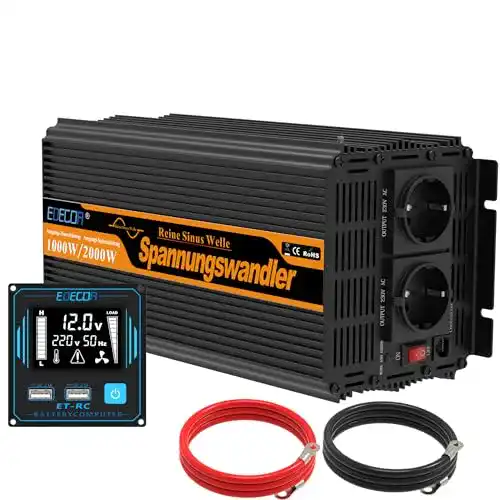 Edecoa-Spannungswandler EDECOA Wechselrichter 12v 230v