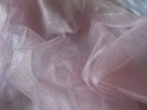 Organza-Stoff Mc-Stoff Organza Stoff rosa Glitzer Meterware