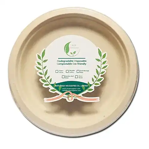 Die beste Zuckerrohr-Teller BOFA Eco Tableware 25 Stück 23 cm Teller 2026 Test Bestseller Zuckerrohr-Teller BOFA Eco Tableware 25 Stück 23 cm Teller