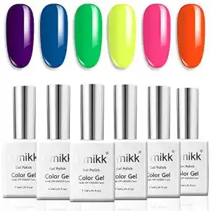 UV-Nagellack-Set Umikk Gel Nagellack 6 Neonfarben Set