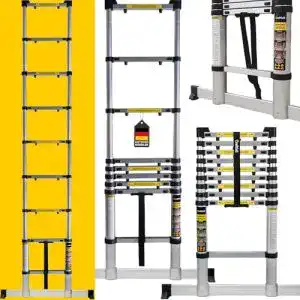 Aluleiter Craftfull Aluminum SOFT CLOSE Teleskopleiter, Tragetasche
