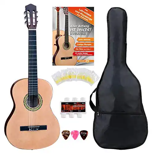 7/8-Gitarre Classic Cantabile AS-861 Konzertgitarre 7/8 Starter-SET