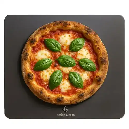 Backstahl Becker Design 8mm Pizza- Brot- rechteckig 38x33cm