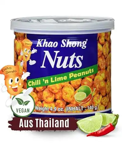 Erdnüsse Khao Shong Chili ‘n Lime Peanuts, Chili & Limette 140 g