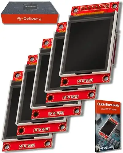 Arduino-LCD AZDelivery 5 x 1,8 Zoll SPI TFT Display ST7735