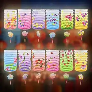 Papierlaterne BUZIFU 12 Stück Chinesische 33cm Papier Lampions