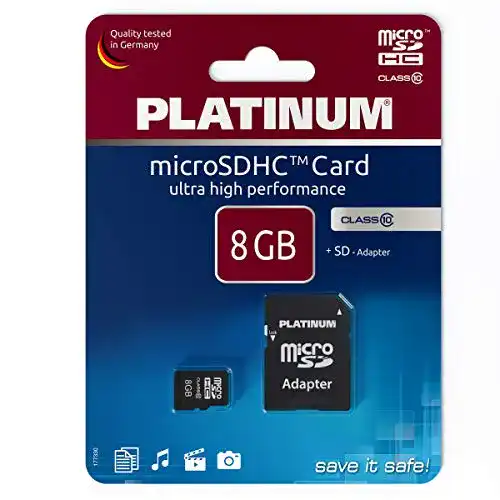 Micro-SD 8GB PLATINUM High Speed microSDHC Karte 8GB