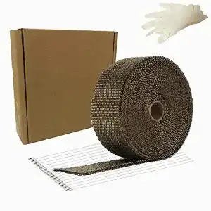 Hitzeschutzband ZHUBANG Auspuffband 15M mit 15 Kabelbinder
