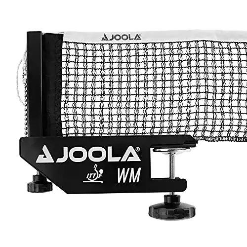 Tischtennisnetz JOOLA TT-Netzgarnitur WM ITTF Zulassung für Wettkämpfe – Höhenverstellbar mit Feststellschraube