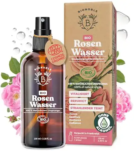 Rosenwasser BIONOBLE BIO | Hydrolat aus Damaszener-Rosen 100%