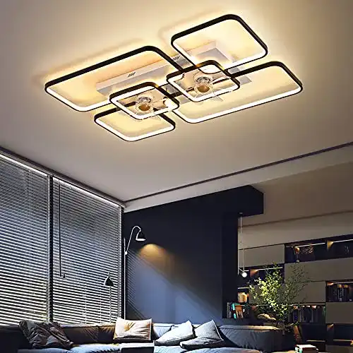 Deckenventilator mit Lampe ENXING LED Fan Fan Deckenlampe Dimmbar