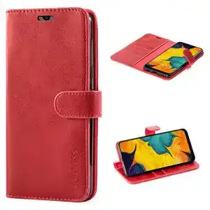 Samsung-Galaxy-A20-Hülle Mulbess, Leder, Vintage Flip