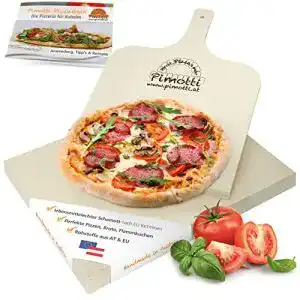 Pizzastein Pimotti 4cm Brotbackstein aus Schamott, Schaufel