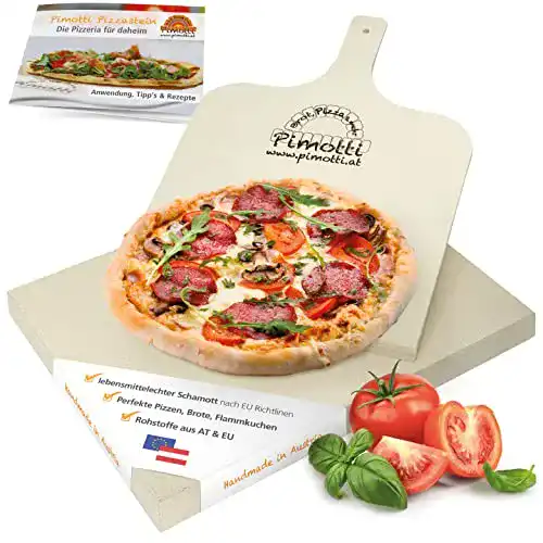 Die beste Pizzastein Pimotti 4cm Brotbackstein aus Schamott, Schaufel 2026 Test Bestseller Pizzastein Pimotti 4cm Brotbackstein aus Schamott, Schaufel