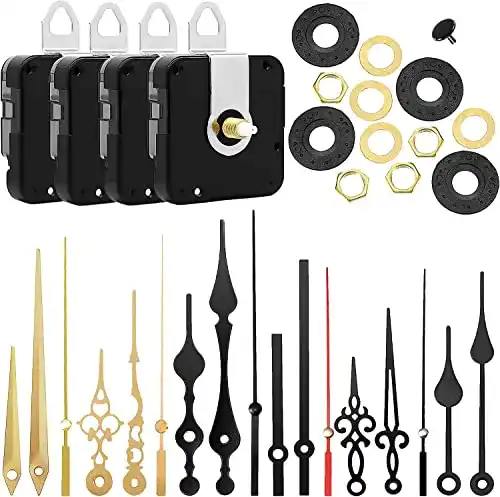 Funkuhrwerk munloo Uhrwerk für Wanduhr, 4 Stücke Uhrwerk