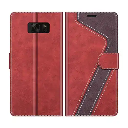 Samsung-Galaxy-S7-Hülle MOBESV, Hülle Leder, Klapphülle
