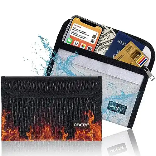 Feuerfeste Geldtasche ABERE 2 Stück 20 x 13 cm