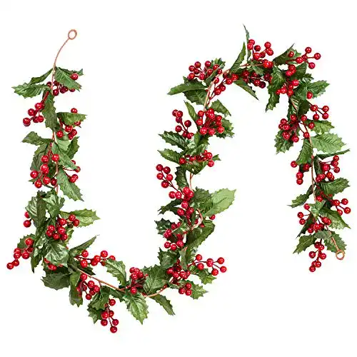 Weihnachtsgirlanden DearHouse mit roten Beeren, flexibel