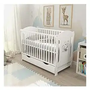Babybett Baby Delux Kinderbett Juniorbett Teddy Wippe Motiv