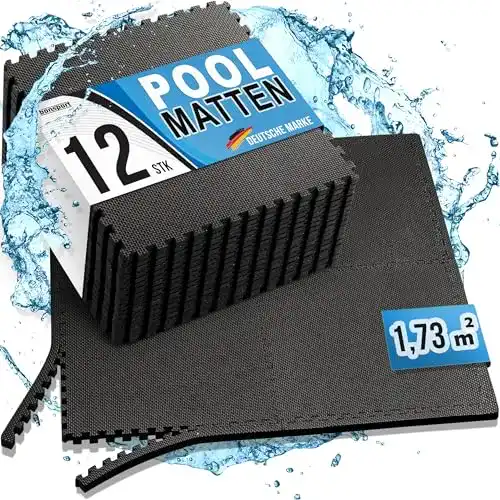 Pool-Unterlage bonsport Pool Unterlegmatte Poolmatte 12 Stück