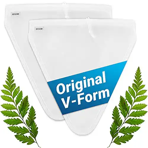 Nussmilchbeutel ecooe Original V-Form 2 Stück 28 x 30 cm